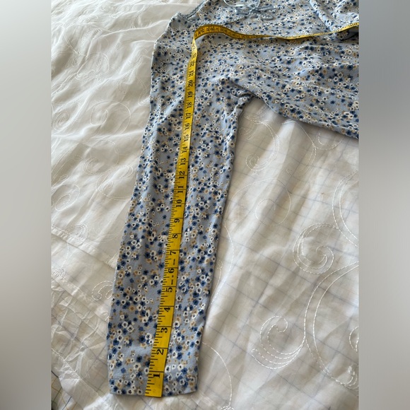 Liz Claiborne XL Light Blue Long Sleeve Floral Print Top - Picture 10 of 12